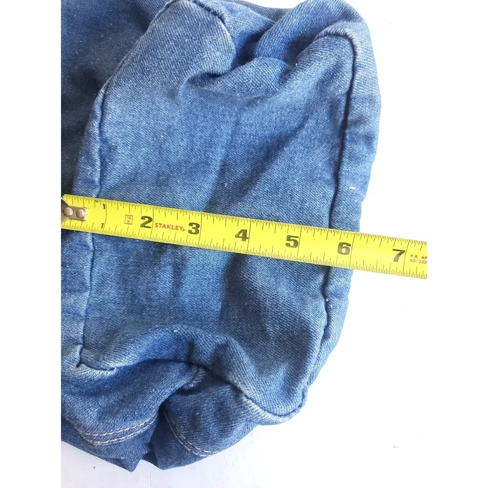 Vintage 90s Gitano Denim Shoulder Bag Crest Patch Drawstring Large Y2K Boho Hipp